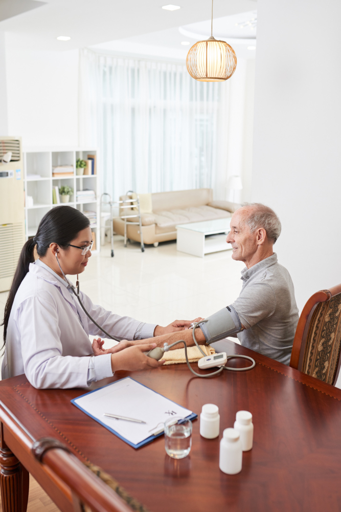 Amicable Healthcare clients receiving in-home services